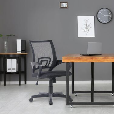 Офісний стілець CLP Genius I, стілець з регульованою висотою та сітчастим чохлом, колір чорний, сучасний