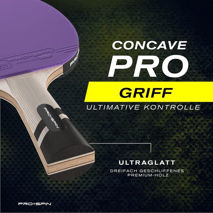 Ракетка для настільного тенісу PRO SPIN карбонова професійна, синя/фіолетова, 2 шт.