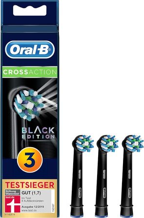 Щітки Braun Oral-B 4210201216162 Oral-B CrossAction Black Edition, щетина під кутом 16 градусів для чудового очищення, 3 шт.