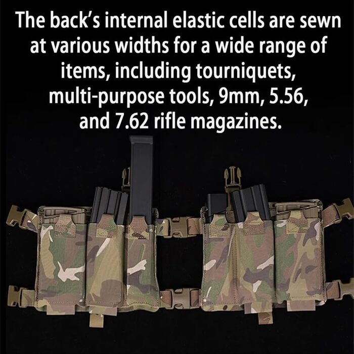 Нагрудний ремінь TS TAC-SKY Tactical Alpha, 34 роздільне шасі, H-подібна ремінна система з лазерним вирізом MOLLE 556 762, підсумок для пістолетного магазину, гвинтівки, полювання, страйкбол, стиль SS (колір RG)