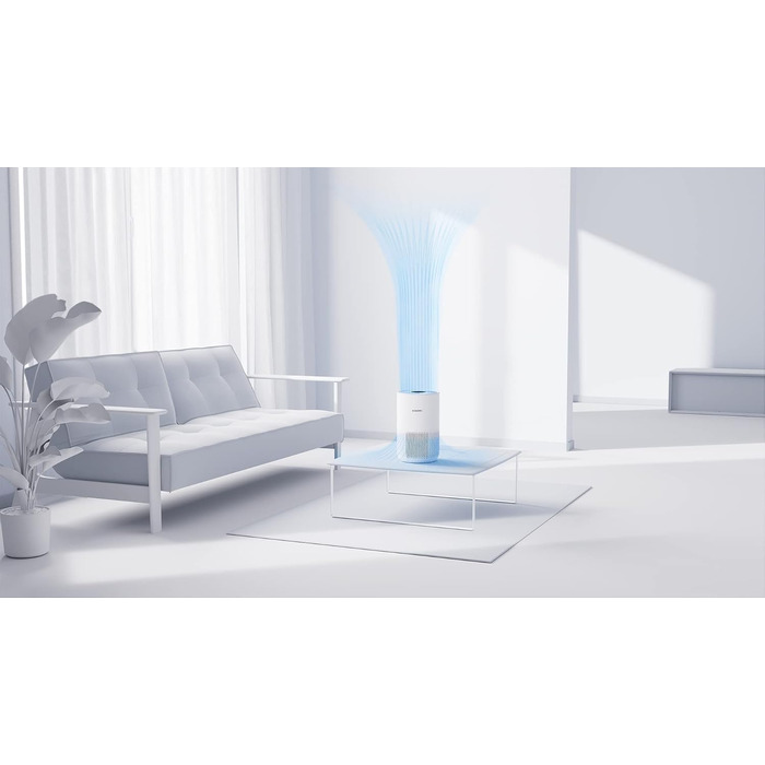 Компактний очищувач повітря Xiaomi Smart Air Purifier 4 (видаляє до 99,97 шерсті домашніх тварин, пилу, вірусів і аерозолів PCADR 230 м/год, FCADR 76 м/год, оптимально для 27 м, додаток і голосове керування), AC-M18-SC, білий