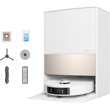 Робот-пилосос з набором аксесуарів, вакуумний робот з функцією миття підлоги 7000 Па, технологія MopExtend, підйомні швабри, AI Ac