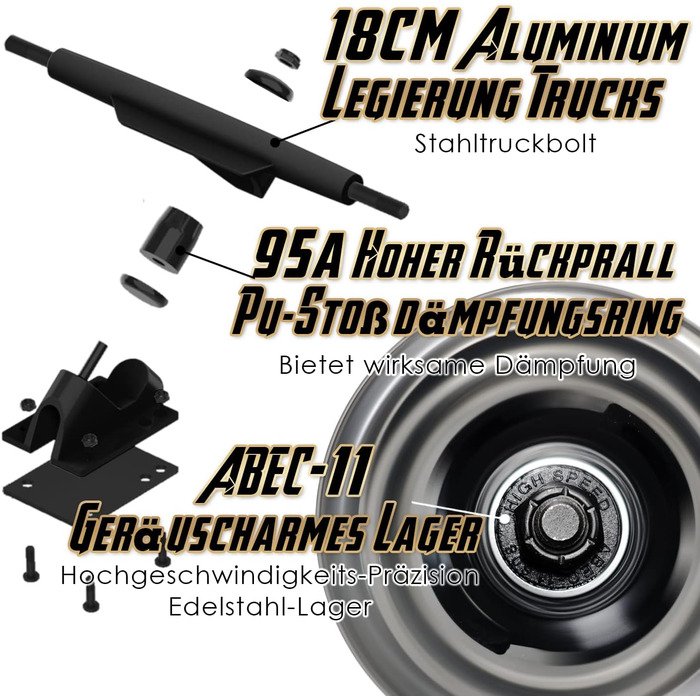 Лонгборд Classic Pro 42" 107 см 8-шаровий клен ABEC-11 PU колеса 70x51 мм T-Tool у комплекті вага до 120 кг для дорослих дівчат хлопчиків початківців drop-through freeride cruiser класний дизайн оригінал 2025
