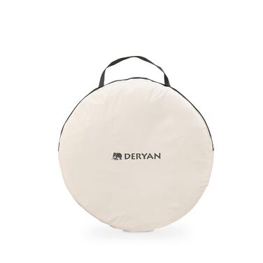 Великий розкладний пляжний намет Deryan встановлення за 1 секунду, захист від ультрафіолету 50 та вітронепроникний, легкий та складний пісочний 205 x 128 x 95 см, кремовий