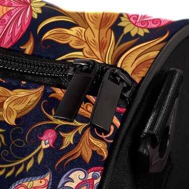 Спортивна сумка, маленька дорожня сумка, сумка для йоги, вінтажовий квітково-пейслі принт, сумка для фітнесу на відкритому повітрі, ручна поклажа