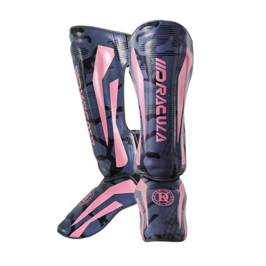 Щитки для гомілок Муай Тай, Щитки для гомілок Кікбоксинг, Боксерські щитки для гомілок, М&39які, Захист гомілок, Легкі, Регульовані, Шкіряні, Із захистом підйому стопи, Для Муай Тай та інших бойових мистецтв Рожевий розмір S