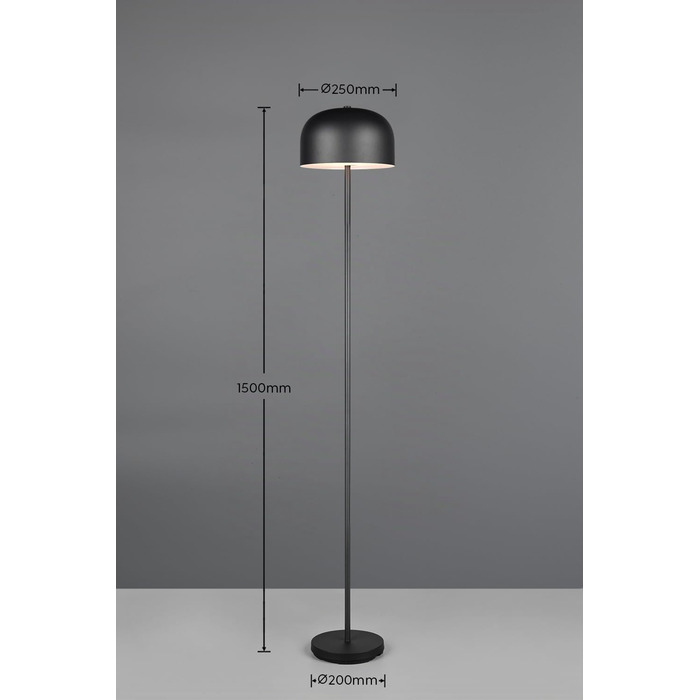 Стійка LED-лампа на акумуляторі Reality Jeff R49151132, матовий чорний метал, з LED-лампою 2.5 Вт