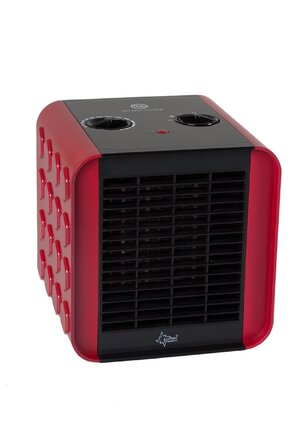Керамічний обігрівач SUNTEC PTC Heat Block Безшумний електрообігрівач 1500 Вт, 3 режими нагріву, червоно-чорний, для спальні та вітальні