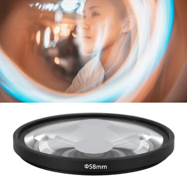 Міліметровий вихровий призматичний фільтр, вихровий призматичний фільтр обєктива камери, призматичний фільтр зі спеціальними ефектами, водонепроникний, масляний, оптичне скло, двостороннє багатошарове покриття, 58-
