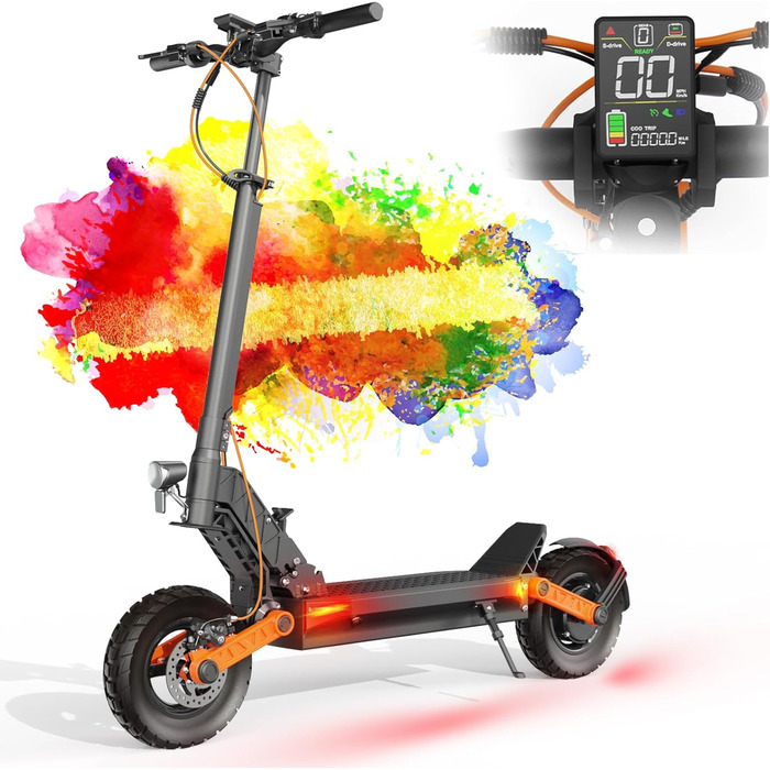 Електросамокат JOYOR E Scooter серії S, 48/60V13/18/26Ah, проїжджає 40-90 км, з подвійною гідравлічною гальмівною системою та подв