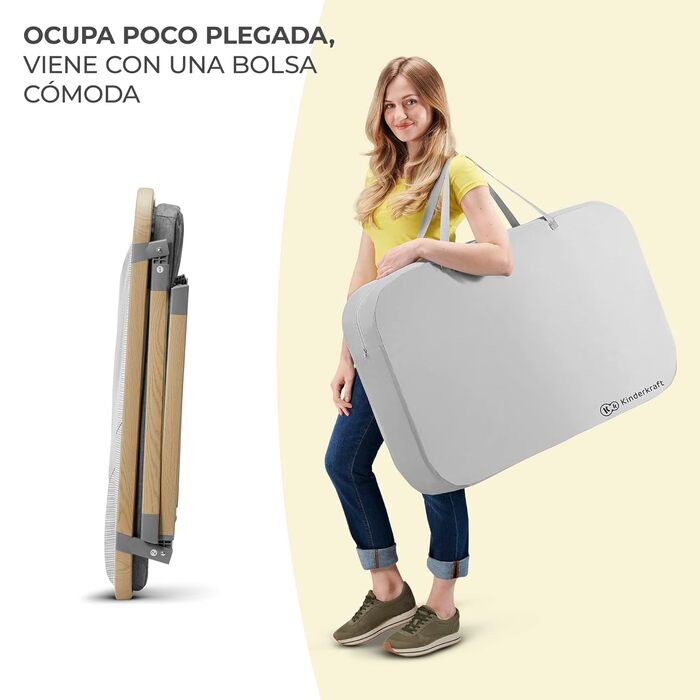 Дитяче дорожнє ліжечко Kinderkraft 4 в 1 SOFI, дитяче ліжечко, ліжечко, додаткове дитяче ліжко, дорожнє ліжечко з аксесуарами, з ф