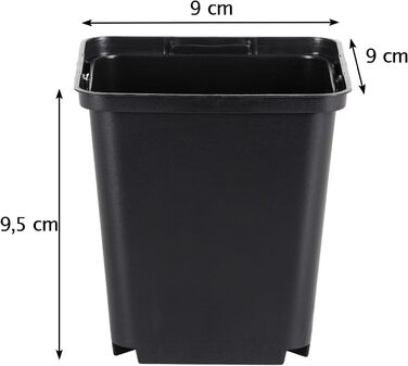 Горщики для розсади Tymar 15 шт. з блюдцями, квітковий горщик з лотками для посадки, з лотком, лотки для перенесення (горщики для розсади 9x9 блюдця, 5 шт.) 5 горщиків для розсади 9x9 блюдця