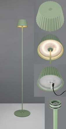 Стільний вуличний LED-торшер Reality Suarez R47706149 на акумуляторі, метал, колір фісташковий, LED 1.5 Вт, 4-ступеневий сенсорний перемикач