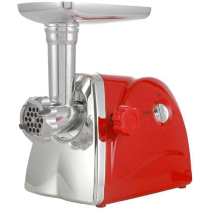 Червона електрична м'ясорубка, 800 Вт харчова ковбасна машина з нержавіючої сталі м'ясорубка м'ясний фарш фарш для ковбаси з 3 нож