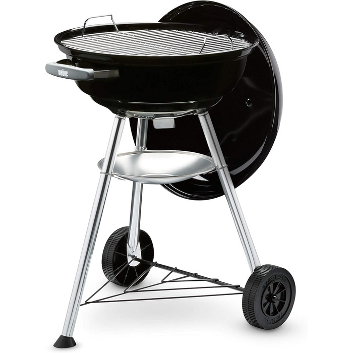 Вугільний гриль Weber Compact Kettle 47 см на стійці з колесами, модель 2026
