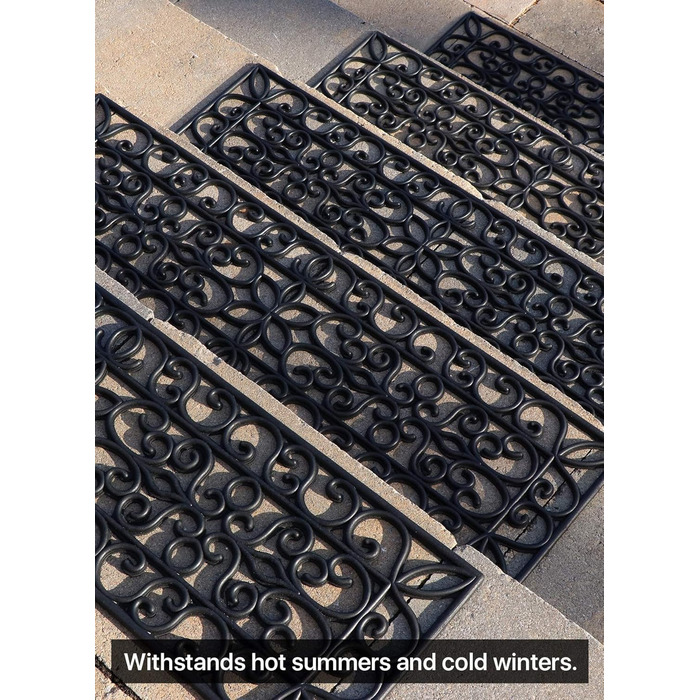 Гумові сходинки, нековзні, для зовнішнього використання, 88,9 x 25,4 см, 5 шт. , 35&39 x 10&39. Прасування