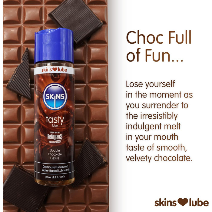 Їстівний гель-лубрикант SKINS подвійний шоколад, 130 мл