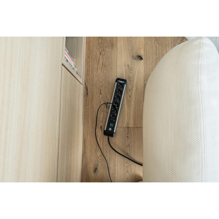 Розеткова планка Brennenstuhl Premium-Alu-Line 6-кратна/розеткова планка з високоякісного алюмінію (розетка на кілька розеток з ви