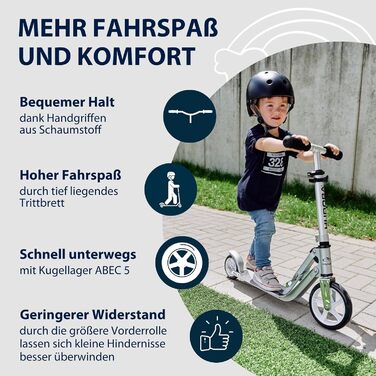 Самокат HUDORA Little BigWheel - безпечний алюмінієвий самокат для дітей від 3 років - регульований по висоті та складаний міський