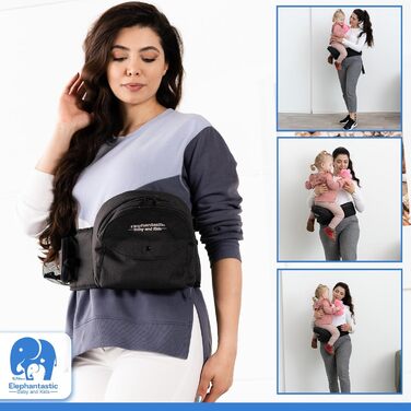 Дитяче крісло-переноска -125 см подовжувач 40 см - Ергономічний стегновий ремінь для новонароджених і малюків, регульований ремінь