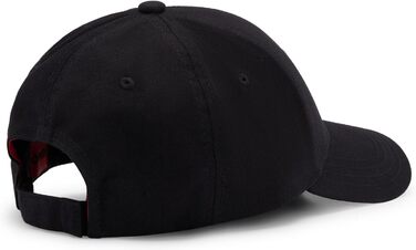 Чоловіча кепка HUGO Men-X 581-RL з бавовняної саржі з червоним логотипом Один розмір Чорний1