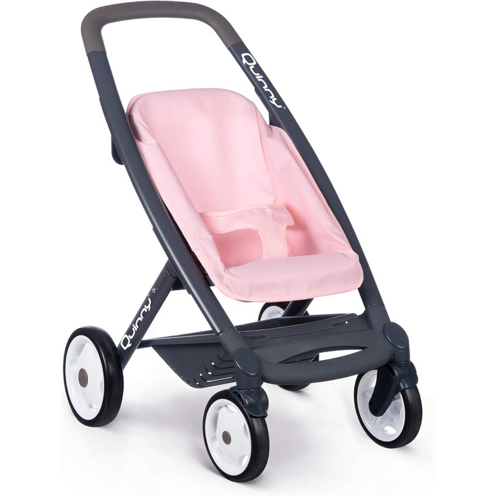 В1 багатофункціональна коляска для ляльок рожева - для ляльок до 42 см - коляска-трансформер для різних потреб у дизайні Quinny, д