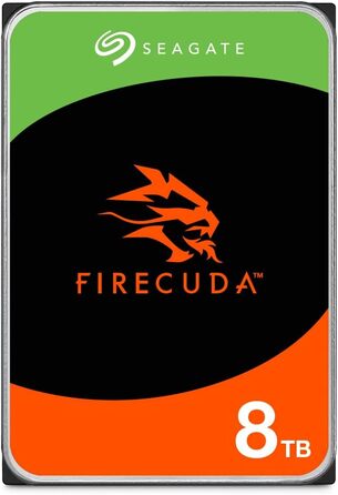 Внутрішній жорсткий диск Seagate FireCuda HDD 8 ТБ, 3,5-дюймовий, 7200 об/хв, CMR, 256 МБ кешу, SATA 6 ГБ/с, сріблястий, включаючи службу порятунку даних (ST8000DXZ01)