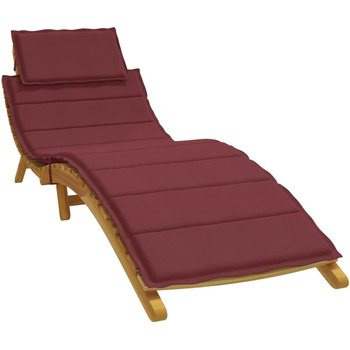 Подушка для шезлонга LAPOOH Melange Wine Red 186x58x3 см Тканина, Подушка для шезлонга, Подушка для шезлонга, Подушка для шезлонга, Подушка для лавки, Подушка для стільця для високих стільців, Подушки для шезлонгів - 4002485