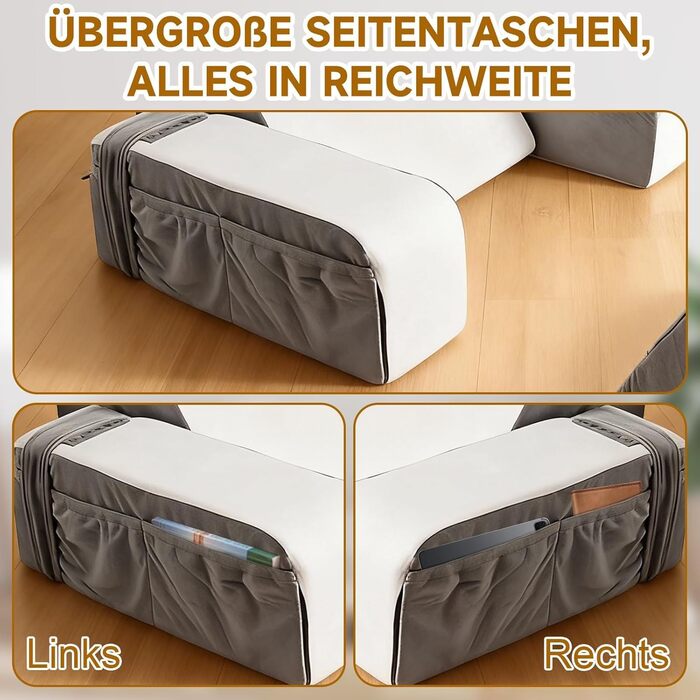 Подушка для читання зі знімним потиличним валиком та підлокітником, зручна та легка спинка для ліжка та дивана, спинка для дорослих, спинка з піни з ефектом пам&39яті для читання, перегляду телевізора та відеоігор