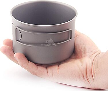 Титанова чаша TOAKS 550 мл, діаметр 118 мм або 103 мм з ручкою