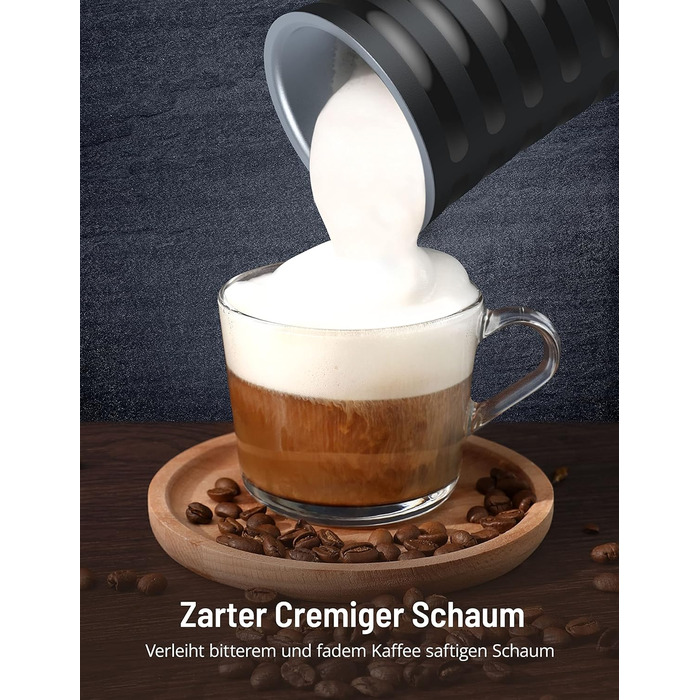 Піноутворювач для молока електричний 4-в-1 для гарячого та холодного молока Піна для гарячого та холодного молока, Тепле молоко, Н