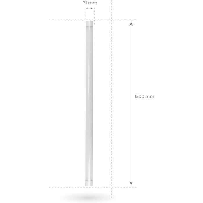 Рейка Ledvion 2 шт. 150 см Інтегрована трубчаста лампа Світлова панель 50 Вт 6000 люмен 6500K Стельовий світильник для внутрішнього використання холодний білий супер яскравий