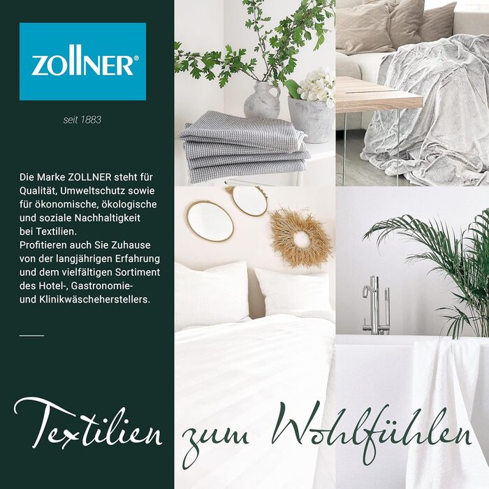 Пухова подушка ZOLLNER Deluxe зі 100 пуху - Виготовлено в Німеччині - підходить для алергіків - чохол з високоякісної бавовни Mako - можна прати при температурі до 60C - 40x40 см - готельна якість, комплект з , 40 x 40 см