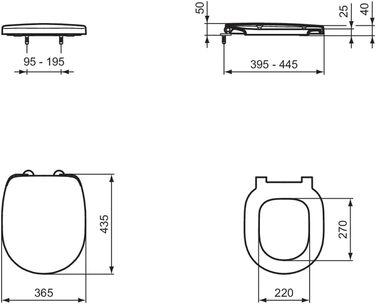 Сидіння для унітазу Ideal Standard з плавним закриванням, біле, E791701 Wrapover Soft Close