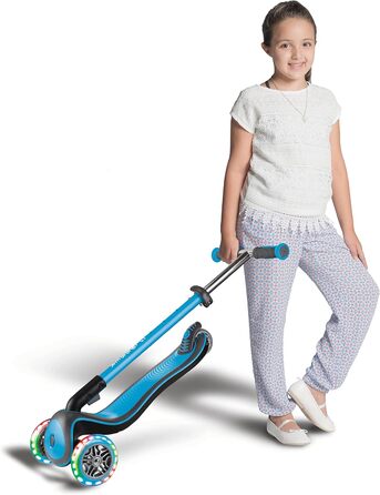 Самокат GLOBBER Elite - самокат для дітей від 3 років - самокат 120/80 мм - ABEC 5, 3 колеса - регульований по висоті - світлодіод
