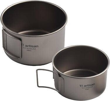 Кемпінгова миска зі складною ручкою, 450 мл або 600 мл, легкий, нержавіючий, безпечний для харчових продуктів посуд для походів, подорожей з рюкзаком та пікніків (миски 450 мл з 600 мл без ручки)