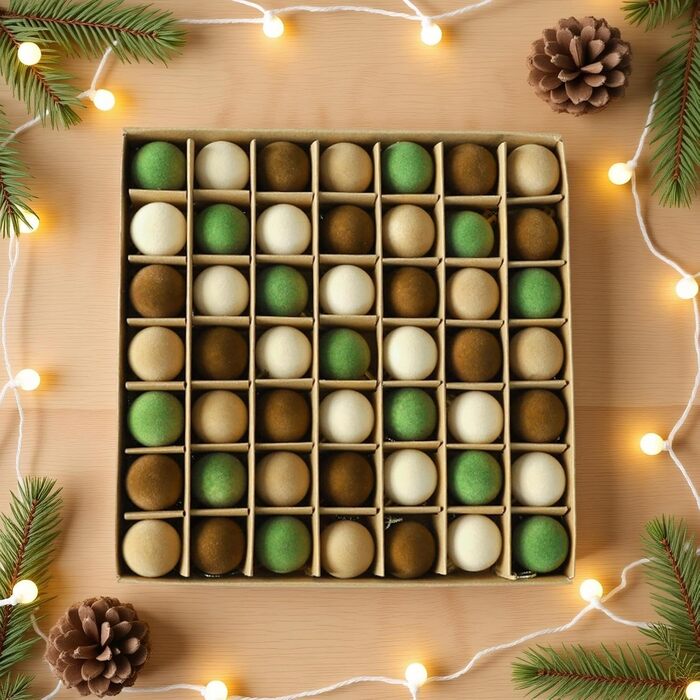 Набір із 49 оксамитових різдвяних кульок Generisch