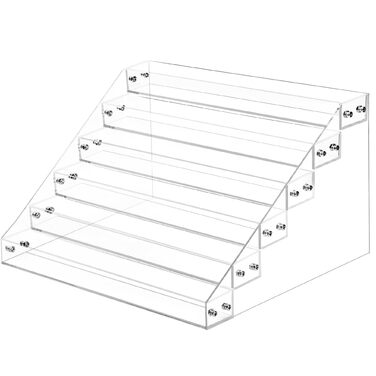 Рівневий акриловий органайзер для лаку для нігтів, підставка для зберігання лаку для нігтів, окулярів, чорнила для татуювання, ефірних олій, пляшечок з фарбою та іншого - прозорий настільний органайзер на 78-84 пляшечки, 6-
