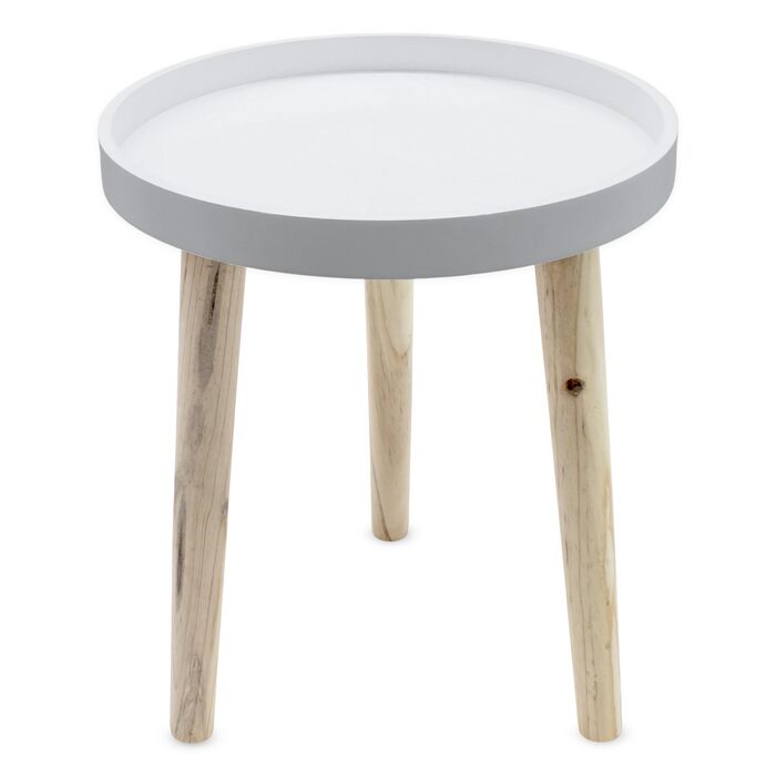 Декоративний дерев&39яний стіл Spetebo 36x30 см - Білий - Маленький бічний столик, журнальний столик, диван-столик