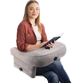 Надувна подушка для читання Wakects, подушка для колін з ПВХ, велика ігрова подушка для колін, м&39яка подушка для підлокітника ноутбука з флокованою поверхнею та 3 надувними отворами