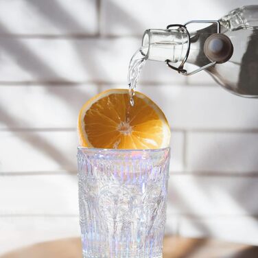 Мл Rainbow Water Glasses - Окуляри-тумблери Барвистий набір з 6 шт. - Шиммерні склянки для пиття Романтика для води, напоїв, кокте