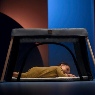 Дорожнє ліжечко 2-в-1 для немовлят, 0-3 роки, 0-15 кг, Компактне дорожнє ліжечко, 2 рівні, Бічне вікно, Складане та легке, Розширюваний матрац, Екологічно чисте, Essential Graphite Iris2 Essential Graphite, 2