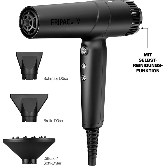 Фен Fripac V Фен з цифровим двигуном і функцією самоочищення Професійний фен