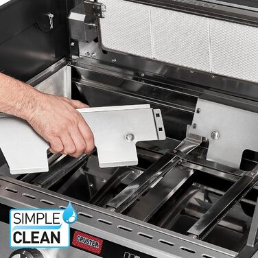 Газовий гриль Enders UNIQ PRO 3 IK KITCHEN CRUSTER 3 сталеві пальники бічний пальник, HEAT RANGE, SWITCH GRID, TURBO ZONE 800 C, SIMPLE CLEAN, двостінна кришка, Cruster 8608