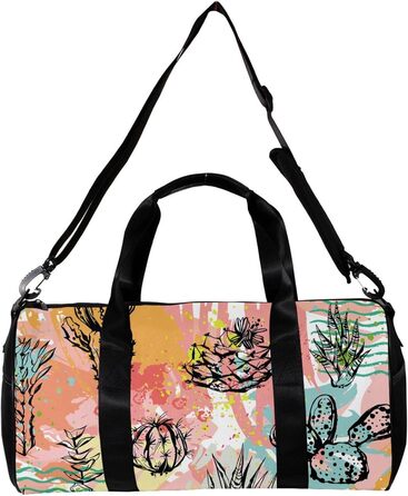 Спортивна сумка, маленька дорожня сумка, сумка для йоги, тропічні рослини, барвистий кактус, сумка для фітнесу на відкритому повітрі, сумка-шопер