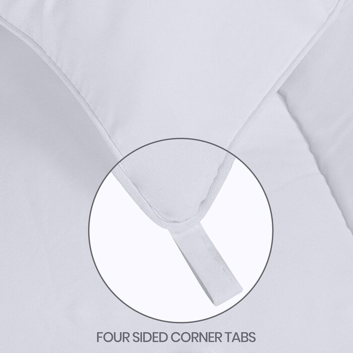 Постільна білизна Utopia Ковдра 200 x 200 см, Всесезонна ковдра 370 GSM Наповнювач, Дихаюча ковдра для сну, Ковдра, Super Soft Cud