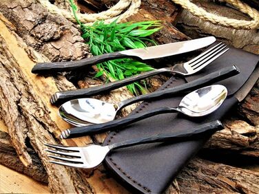 Звичайний середньовічний набір столових приборів, ковані вручну середньовічні столові прибори MAQ1978