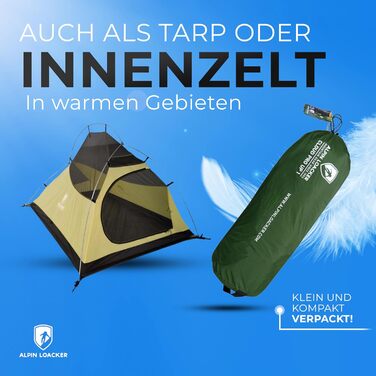 Намет ALPIN LOACKER Cloud Pro Up для двох та однієї особи, ультралегкий Намет для двох та однієї особи Легкий трекінговий намет Намет-купол для велотуризму, двомісний намет