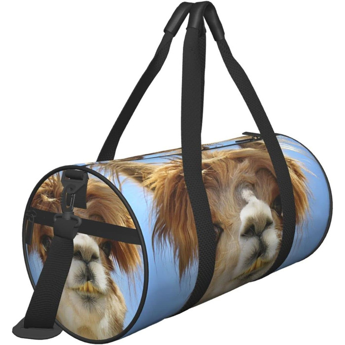 Дорожня сумка-циліндр з кумедним альпакою-ламою, спортивна сумка для чоловіків та жінок, сумка для подорожей, спортивна сумка