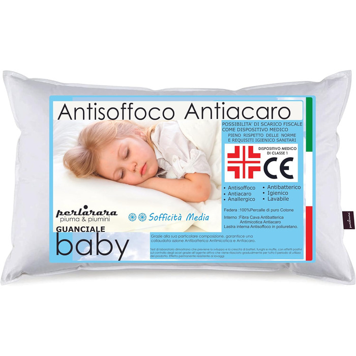 Подушка для дітей 2 років, дитяча подушка 40x60 см Гіпоалергенна дитяча подушка М'яка, здорова, гіпоалергенна дитяча подушка для в